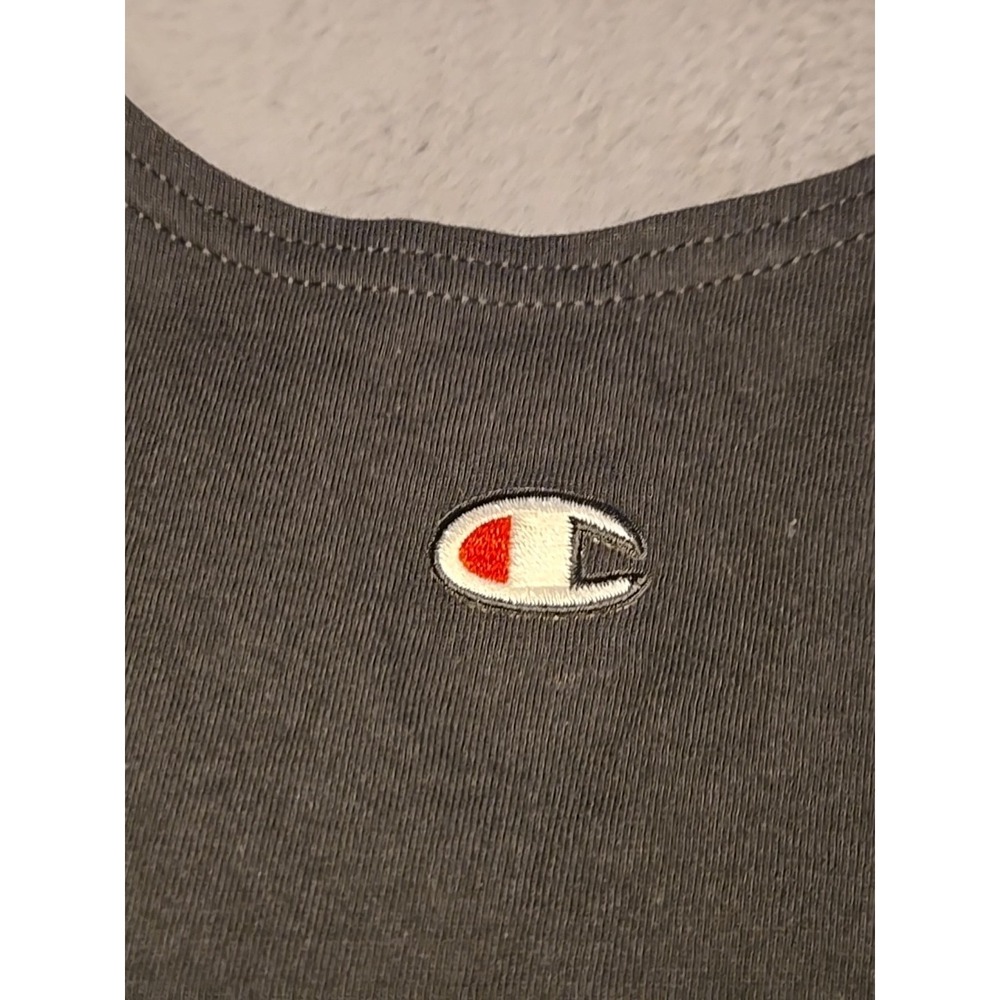 Vtg 90s Champion Men's Medium Black Tank Top Sleeveless Athletic Muscle Shirt - Picture 10 of 12
